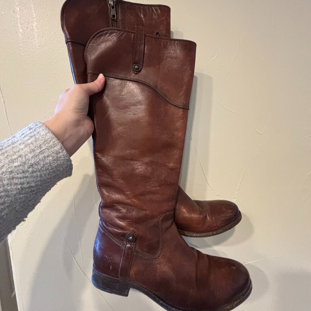 Frye Brown Leather Riding Boots